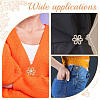 24Pcs 6 Colors Flower Shape Plastic Bead with Zinc Alloy Adjustable Jean Button Pins FIND-GO0002-80-7