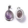 Natural Amethyst Pendants KK-I634-02P-08-4