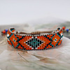Bohemian Style Rhombus Pattern Glass Seed Beaded Braided Bead Bracelets WG1D303-04-1