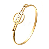 201 Stainless Steel Flat Round Link Bangles for Women LS-BJEW-R014-01G-02-4