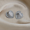 304 Stainless Steel Heart Stud Earrings for Women OP2975-2-1