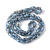 Transparent Electroplate Glass Beads Strands EGLA-F157-FR05-3