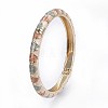 Zinc Alloy Bangles BJEW-P217-02G-2