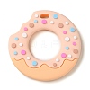 Donut Food Grade Eco-Friendly Silicone Focal Beads SIL-Q023-01C-1