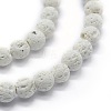 Synthetic Lava Rock Round Beads Strands X-G-E508-04-8mm-1-3