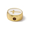 Real 18K Gold Plated Brass Enamel Beads KK-F814-04G-M-2