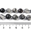 Natural Black Netstone Beads Strands G-G182-B32-03-5