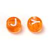 Transparent Dark Orange Acrylic Beads TACR-YW0001-08E-4