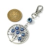 Alloy with Resin Evil Eye Pendant Decoration HJEW-JM01473-04-3