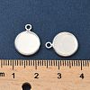 Flat Round Brass Pendant Cabochon Settings KK-K414-14C-S-3