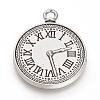 Vintage Tibetan Style Alloy Clock Pendant Cabochon Settings TIBEP-O006-20AS-2