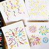 4Pcs 4 Styles PET Hollow Out Drawing Painting Stencils DIY-WH0394-0152-4