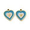 316 Surgical Stainless Steel Enamel Charms STAS-M073-27G-1