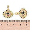 Real 18K Gold Plated Brass Micro Pave Cubic Zirconia Pendants KK-L209-038G-01-3