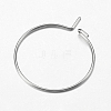 316 Surgical Stainless Steel Hoop Earrings Findings STAS-I097-050E-3