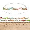 304 Stainless Steel Enamel Coral Link Chains CHS-F023-01G-G-2