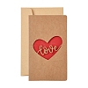 5 Bags Kraft Paper Greeting Cards AJEW-YW0001-50C-1