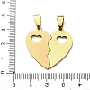 201 Stainless Steel Split Pendants STAS-F368-08G-3