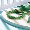 Glass Seed Beaded Bracelet with Brass Magnetic Clasp BJEW-JB07802-02-6