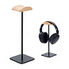 Wood Headset Display Stands with Aluminum Alloy Support AJEW-WH0471-108-1