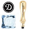1Pc Golden Tone Brass Stamp Head DIY-CP0008-98G-1