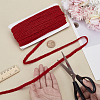 25M Polyester Braided Lace Trim OCOR-WH0082-300A-3
