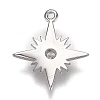 Eco-Friendly Brass Micro Pave Clear Cubic Zirconia Pendants ZIRC-H106-02P-2