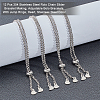  12Pcs 304 Stainless Steel Rolo Chain Slider Bracelet Making AJEW-NB0003-63-4