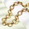 13MM 304 Stainless Steel Textured Round Ring Link Chain Necklaces NJEW-P349-01A-G-1