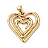 Golden Plated 304 Stainless Steel Pendants STAS-L272-004G-02-1