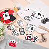 23Pcs Playing Card Theme Cloth Embroidery Applqiues PATC-WR0001-33-4