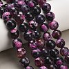 Natural Fire Crackle Agate(Dyed & Heated) Beads Strands G-K425-A06-12mm-1