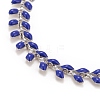 Enamel Wheat Link Chain Necklace NJEW-P220-02P-02-2