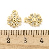 Brass Micro Pave Clear Cubic Zirconia Charms KK-Z044-16G-3