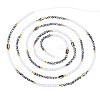 Glass Beaded Adjustable Waist Chains for Women AJEW-TA0005-78B-3
