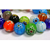 Handmade Millefiori Glass Beads Strands X-LK04-3