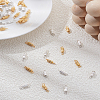 60Pcs 2 Colors Brass Screw Clasps KK-LP0001-96-1