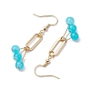 Imitation Jade Glass Dangle Earrings EJEW-JE05924-02-4