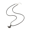 Magnetic Moon & Star with Rhinestone Pendant Necklaces for Girl Women NJEW-B081-01A-6