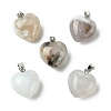 Natural White Cherry Blossom Agate Pendants G-F820-10A-17-1