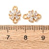 Brass Pave Clear Cubic Zirconia Connector Charms CU-CBAEC99-15G-3