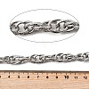 304 Stainless Steel Textured Oval Link Chains CHS-V001-01P-3