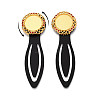 Alloy & Iron Bookmark Cabochon Settings PALLOY-N184-04G-4