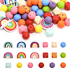 CHGCRAFT 18 Style Food Grade Eco-Friendly Silicone Beads SIL-CA0001-62-1