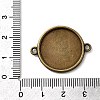 Flat Round Two-Sided Alloy Cabochon Connector Settings X-PALLOY-N0087-05AB-NF-4
