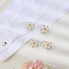 4Pcs Alloy Imitation Pearl Cufflinks BUTT-ME0001-03-5