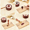 Brass Wax Seal Stamp with Rosewood Handle AJEW-WH0412-0286-3