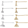 8Pcs 2 Colors 304 Stainless Steel Lobster Claw Clasps FIND-DC00001-1