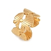 304 Stainless Steel Adjustable Open Cuff Rings for Women LS-RJEW-K299-01G-4