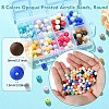 8 Colors Opaque Frosted Acrylic Beads MACR-CJ0001-79-2